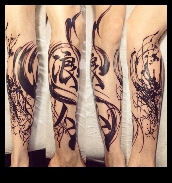 משיכות מכחול מודגשות: אומנות מופתית בדיו אחורית