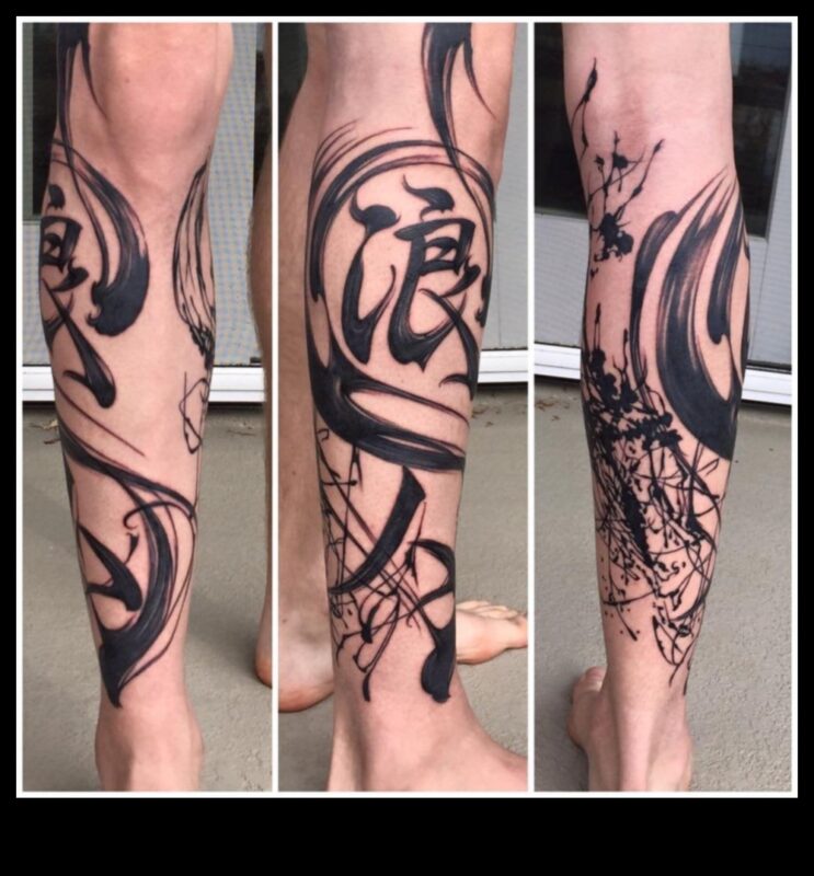 משיכות מכחול מודגשות: אומנות מופתית בדיו אחורית